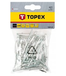 Заклепки TOPEX алюминиевые 3.2 мм x 10 мм, 50 шт. * 1 уп.