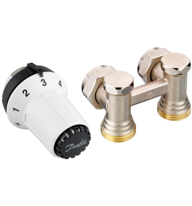 Комплект термостатический Danfoss RAS-CK + RLV-KS 1/2", угловой