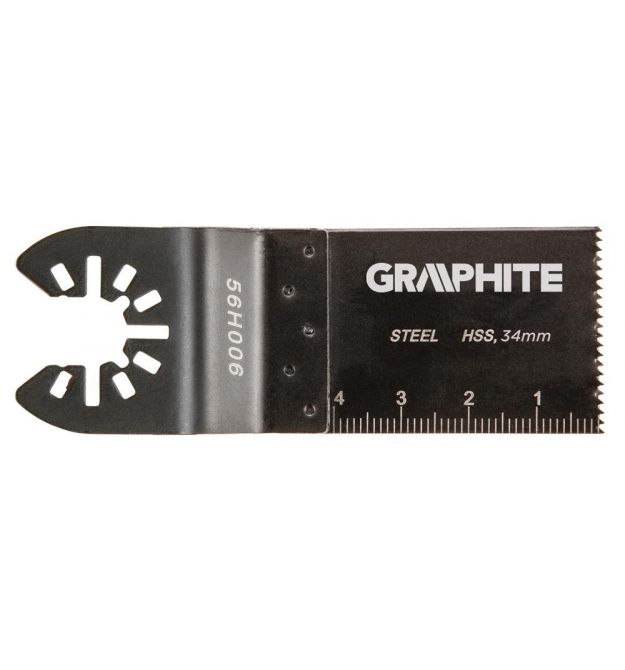 Полотно GRAPHITE плоское к многофункц. инструменту, HSS по металлу, 34 мм