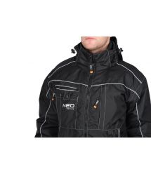 Куртка рабочая Neo Oxford, размер S/48, водостойкая, светоотраж.элем, утеплена, отстег. Капюшон