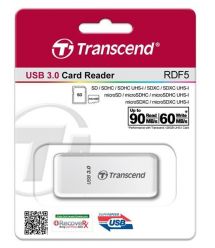 Кардридер Transcend USB 3.0 microSD/SD White