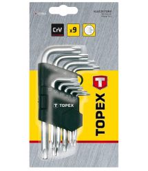 Ключи TOPEX шестигранные Torx T10-T50, набор 9 шт.