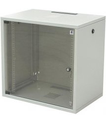 Шкаф ZPAS 19" 10U 600x500, съемные бок.стенки, стекл.дверь, 20kg max, серый