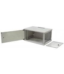 Шкаф ZPAS 19" 6U 600x500, съемные бок.стенки, стекл.дверь, 15kg max, серый