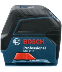 Bosch Нівелір лазерний GCL 2-15G + RM1 + кейс, до 15м, ± 0,3 мм/м, IP 54, зелений промінь