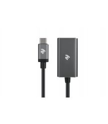 Адаптер 2Е Type-C to DisplayPort, Alluminum, 0.2м