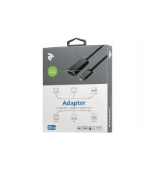 Адаптер 2Е Type-C to DisplayPort, Alluminum, 0.2м