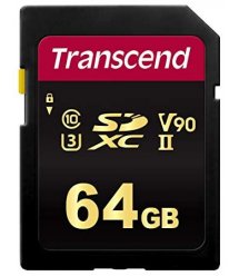 Карта памяти Transcend 64GB SDXC C10 UHS-II U3 R285/W180MB/s 4K