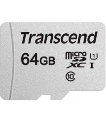 Transcend Карта пам'яті microSD 64GB C10 UHS-I R100/W20MB/s + SD