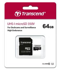 Карта памяти Transcend 64GB microSDXC C10 UHS-I U1 High Endurance (85TB)