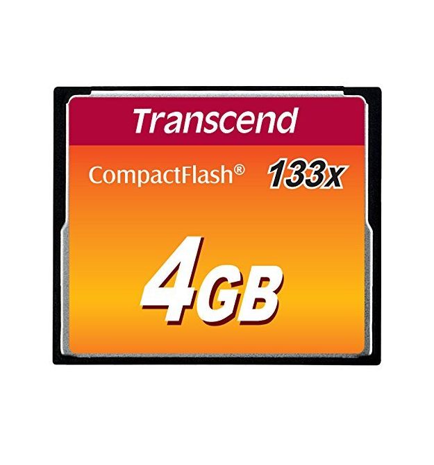 Transcend 133x CompactFlash (Standard)[Карта пам'яті CF 4GB 133X]