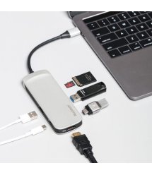 Хаб Kingston Nucleum USB-C : USB 3.0/HDMI/SD/microSD/Power Pass through/Type-C ports