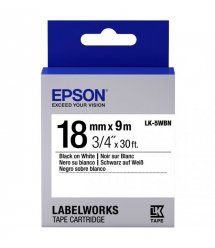 Картридж с лентой Epson LK5WBN принтеров LW-400/400VP/700 Std Blk/Wht 18mm/9m