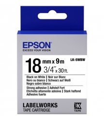 Картридж с лентой Epson LK5WBW принтеров LW-400/400VP/700 Strng adh Blk/Wht 18mm/9m
