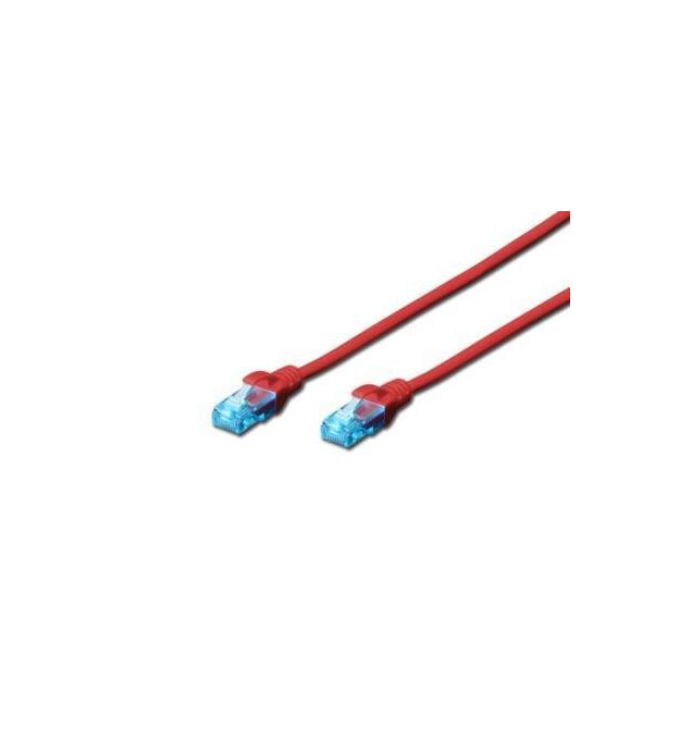 Патч-корд DIGITUS CCA CAT 5e UTP, 3м, AWG 26/7, PVC, красний