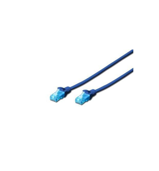 Патч-корд DIGITUS CCA CAT 5e UTP, 3м, AWG 26/7, PVC, синий