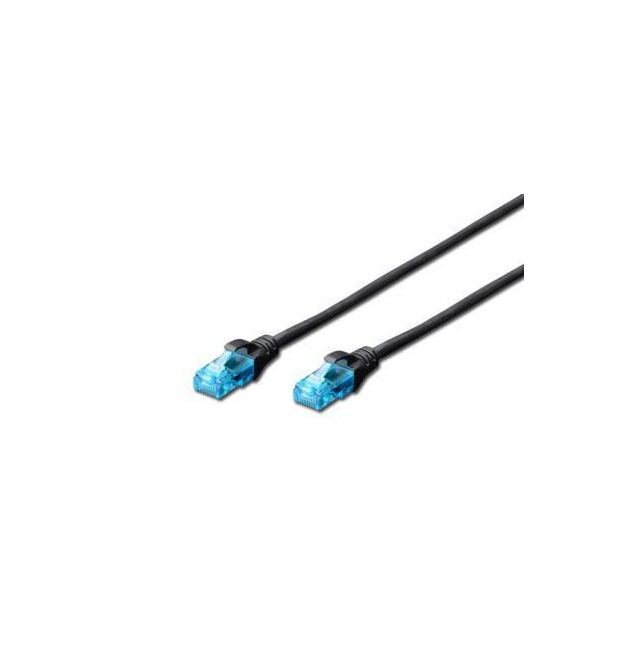 Патч-корд DIGITUS CCA CAT 5e UTP, 5м, AWG 26/7, PVC, черный