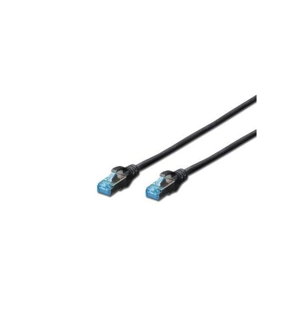 Патч-корд DIGITUS cat.5e,SF-UTP,1м,AWG 26/7,черного цвета