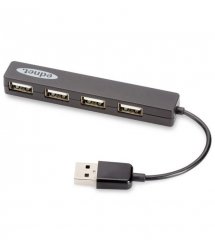 Концентратор EDNET 4 порта, USB 2.0, Black