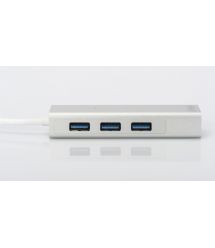 Концентратор-адаптер DIGITUS Gigabit Ethernet USB 3.0, 3xUSB, 1xLAN