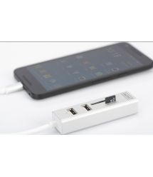 Концентратор DIGITUS USB 2.0 (AF/Type-C) OTG (кардридер+USBx2)