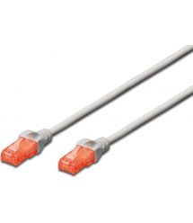 Патч-корд DIGITUS CAT 6 UTP, 0.25м, AWG 26/7, Cu, LSZH, серый