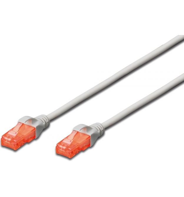 Патч-корд DIGITUS CAT 6 UTP, 0.25м, AWG 26/7, Cu, LSZH, серый