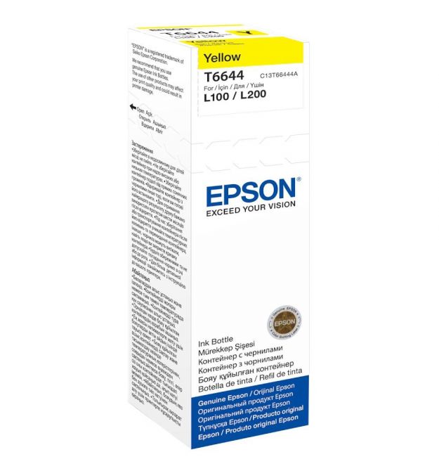 Чернило EPSON L100/ L200 yellow (C13T66444A)