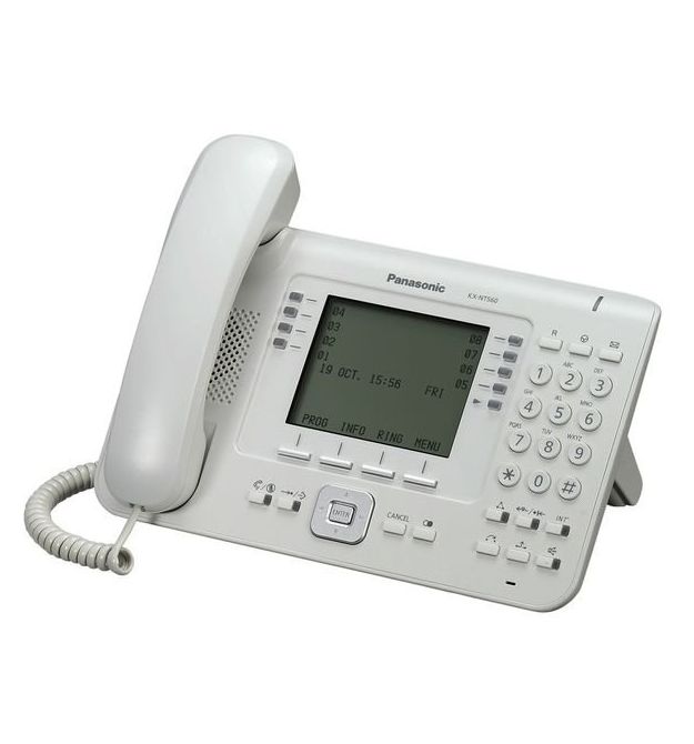 Проводной IP-телефон Panasonic KX-NT560RU White для АТС Panasonic KX-TDE/NCP/NS