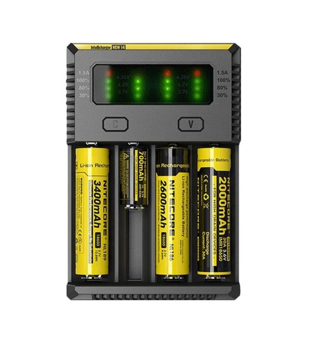 Зарядное устройство универсальное Nitecore Intellicharger i4, 4 канала, LED инд., под