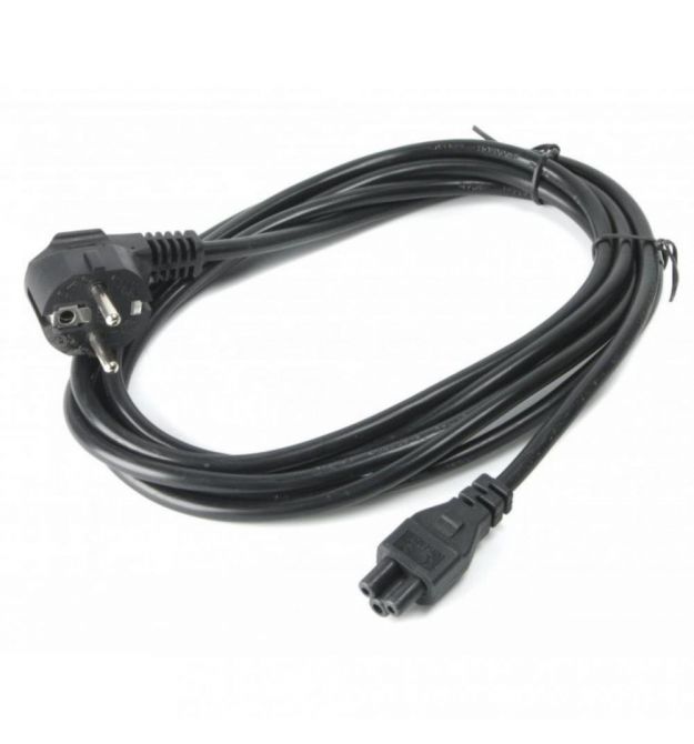 Кабель питания Schuko PC-186 CEE7 / 17-IEC C5, 3.0M, 0.75mm, для ноутбука, OEM Q15 / 180