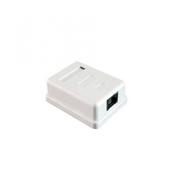 Розетка RITAR UTP 8P8C RJ45 1 порт Cat-5 накладная белая Q500