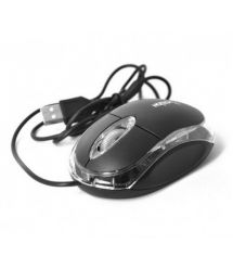 Миша USB Merlion MS-Zero, довжина кабелю 115 см, 2 кнопки+scroll, (98 х 60 х 36мм), Black, Q200