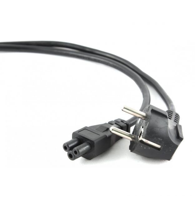 Кабель питания Schuko PC-186 CEE7 / 17-IEC C5, 1.5M, 0.75mm, для ноутбука, OEM Q25 / 300