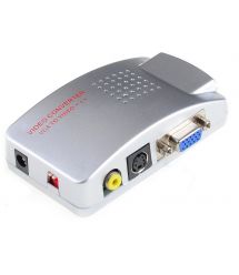 Конвертер VGA (IN) на VGA(OUT), S-Video TV(OUT), RCA(OUT), Box
