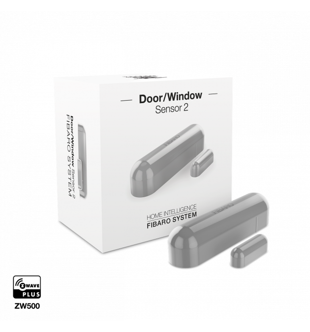 Датчик открытия двери/окна и температуры FIBARO Door/Window Sensor 2 Открытия окна/двери, (gray) серый