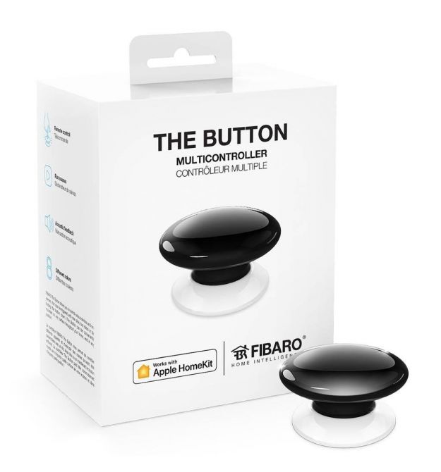 Кнопка управления FIBARO The Button Apple HomeKit, black (черный) - FGBHPB-101-2