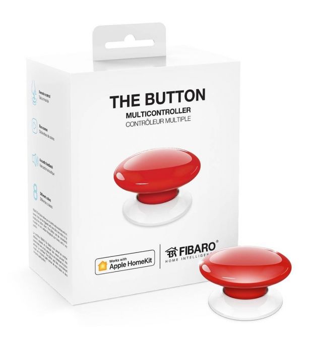 Кнопка управления FIBARO The Button для Apple HomeKit, red (красный) - FGBHPB-101-3