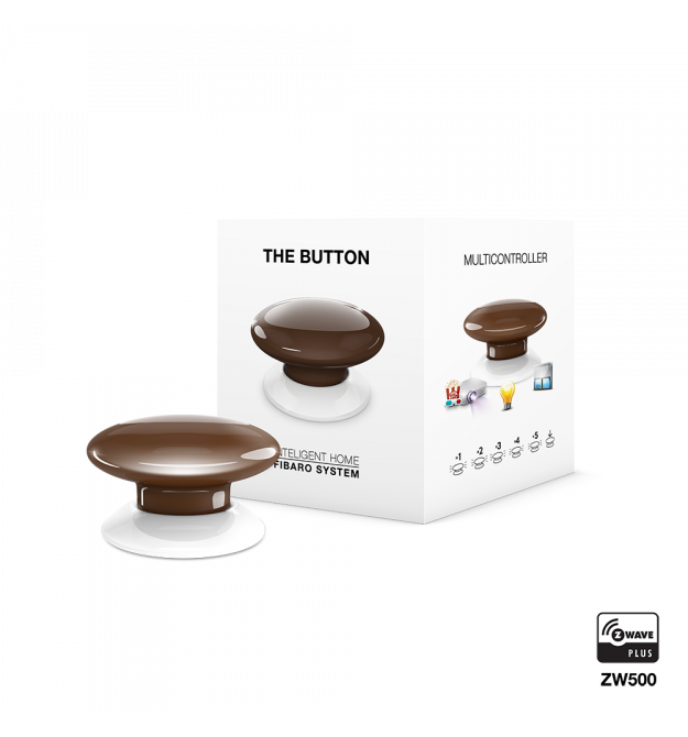Кнопка управления Z-Wave FIBARO The Button Коричневый
