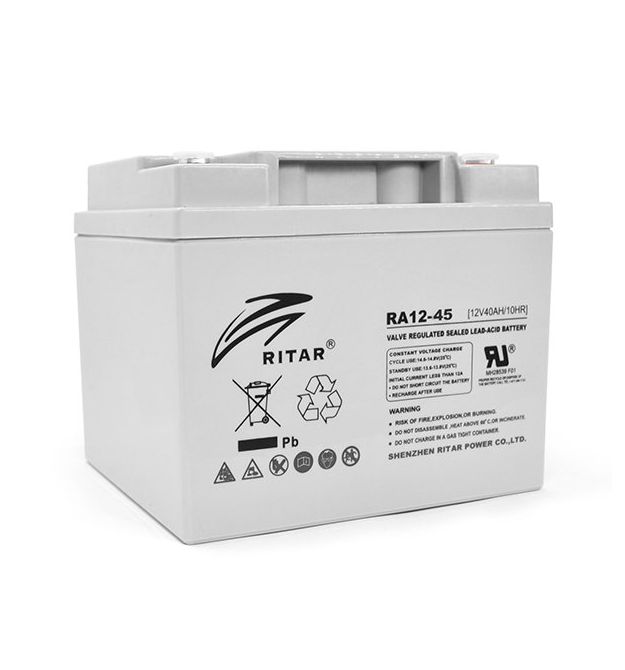 Аккумуляторная свинцово-кислотная батарея AGM RITAR RA12-45 Gray Case 12V 45.0Ah Q1