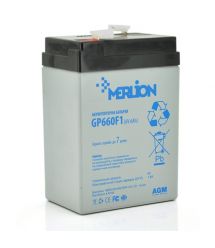 Аккумуляторная батарея MERLION AGM GP660F1 6 V 6Ah ( 70 x 47 x 100 (105) ) 0,79 кг White / Black Q20