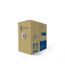 Кабель КВП UTP (4*2*0.5) 4p 24 AWG, Ritar, (CCA), для внутр. работ, 100м, Gray, Corton BOX, Q4