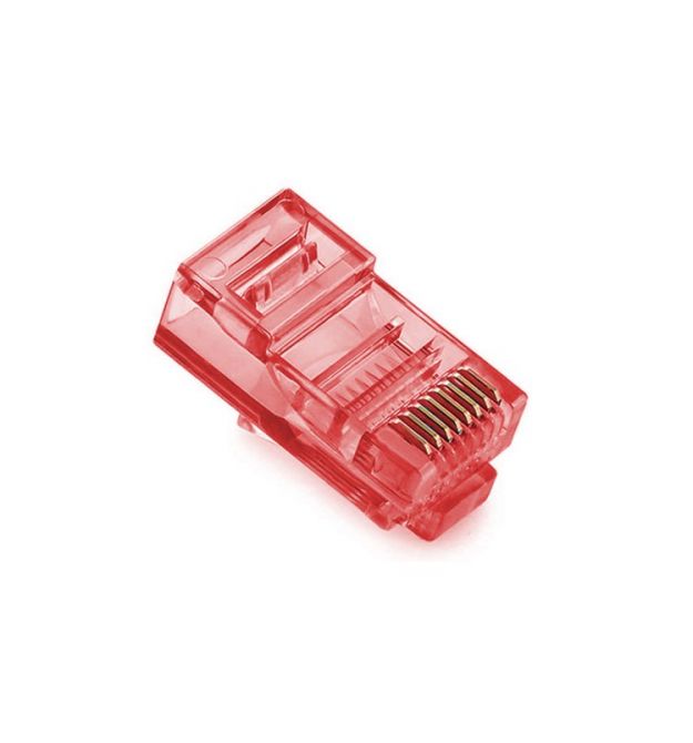 Коннектор Merlion RJ-45 8P8C UTP Cat-5 (100 шт / уп.) Q100 Red