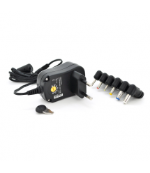 Універсальний БП Input 100V-240V 50-60Mhz, Output :3V-12V-1A 12W, 6 Г-подібних роз'ємів 2.35*0.75 - 3.0*1.1 - 3.5*1.35 - 4.0