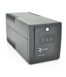 ИБП Ritar RTP1000 (600W) Proxima-L, LED, AVR, 3st, 4xSCHUKO socket, 2x12V7Ah, plastik Case ( 340 x 140 x 160 ) Q2