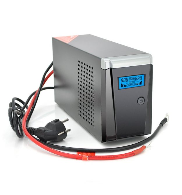 ИБП с правильной синусоидой RITAR RTSW-500 LCD (300Вт),12В, под внешний АКБ, Q4 (320*132*210) 4,2 кг (260*85*140)