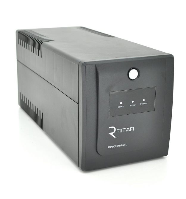 ИБП Ritar RTP1200 (720W) Proxima-L, LED, AVR, 3st, 4xSCHUKO socket, 2x12V7Ah, plastik Case ( 340 x 140 x 160 ) Q2