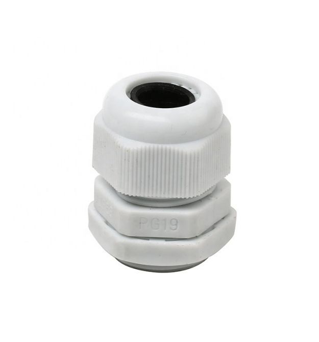 Кабельный спиральный водонепроницаемый разъем PG19, white
