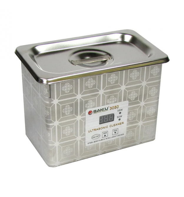 Ультразвуковая ванна BAKKU BK3050 Два режима работы (35W и 50W), металлический корпус (220*155*173) 1,2 кг