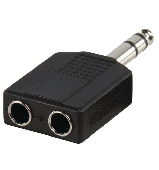 Сплиттер Jack 6.3 (папа) / 2 Jack 6.3 (мама) Stereo Black
